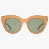 Le Specs Air Heart Cat Eye Caramel Khaki Lens Sunglasses