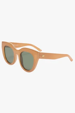 Le Specs Air Heart Cat Eye Caramel Khaki Lens Sunglasses