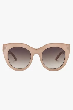 Le Specs Air Heart Oversized Cat Eye Oatmeal Sunglasses