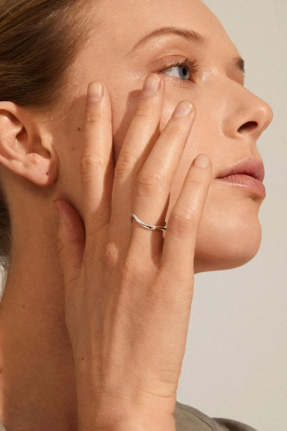 Pilgrim Alberte Organic Shape Adjustable Ring Silver