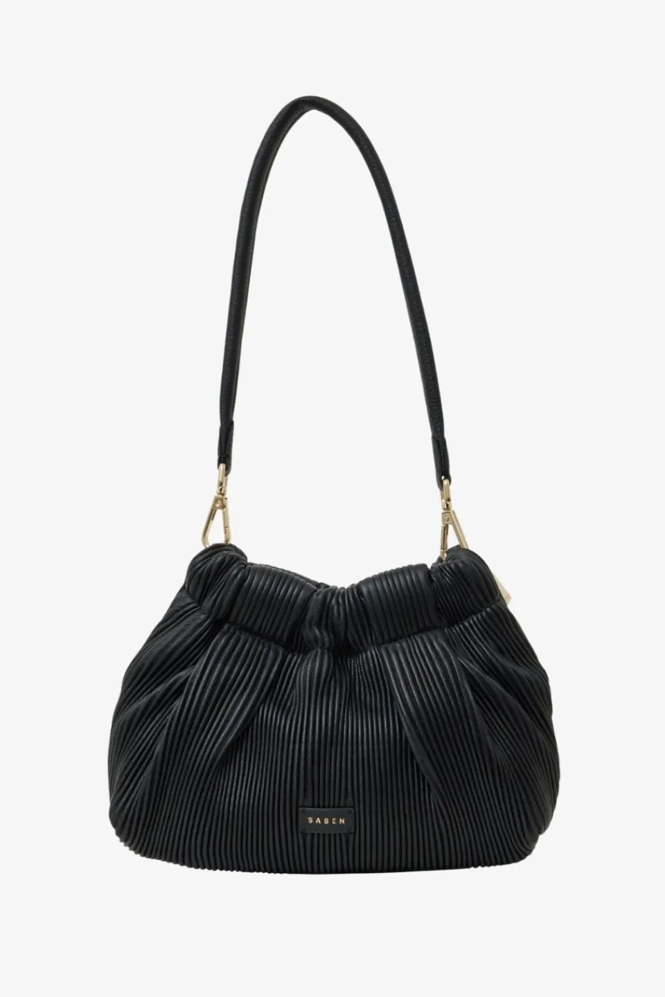Saben Alexis Shoulder Bag Black Pleat