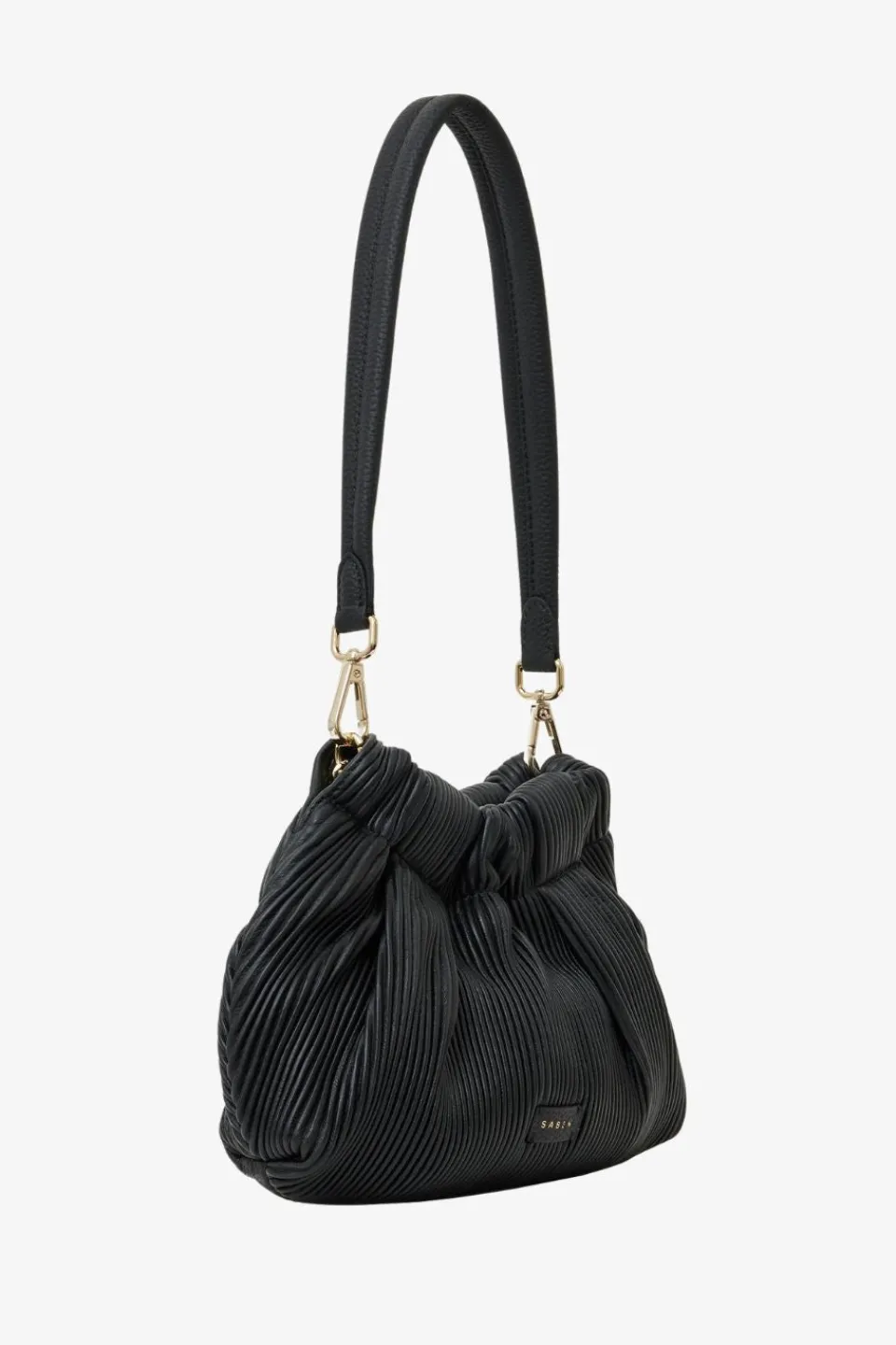 Saben Alexis Shoulder Bag Black Pleat
