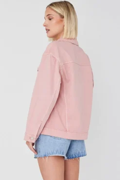 RE:UNION Label Always Mushroom Pink Denim Jacket