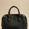 Among the Brave Amalfi Black Leather Double Handle Shoulder Bag