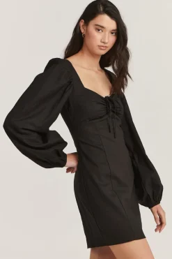 Charlie Holiday Andrea Black LS Mini Dress