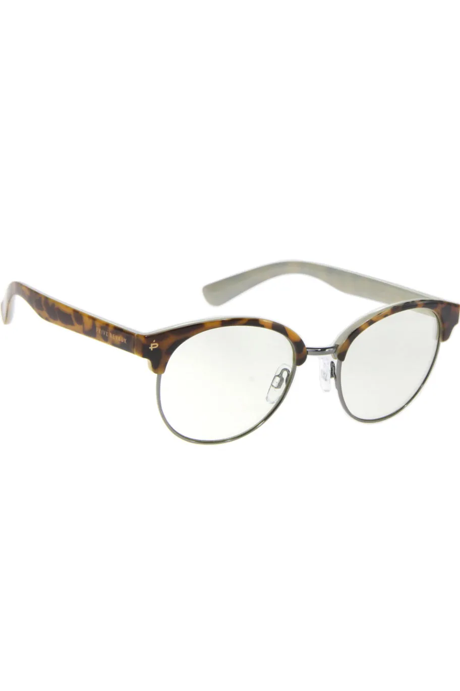Prive Revaux Angelou Round Chestnut Brown Tort Blue Light Glasses