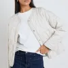 Stories be Told Apex Putty Collarless Puffer Jacket
