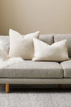 Baya Arcadia Almond Beige Feather Inner 40x60cm Linen Cushion