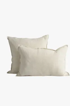 Baya Arcadia Almond Beige Feather Inner 40x60cm Linen Cushion
