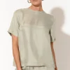 Adorne Arden Sage Cupro Top
