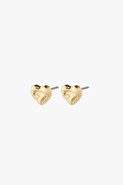 Pilgrim Arlet Heart Gold Stud Earrings