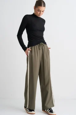 Among the Brave Asher Black LS Lettuce Edge Knit Top