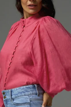 Zoe Kratzmann Atlas Punch Front Button LS Blouse