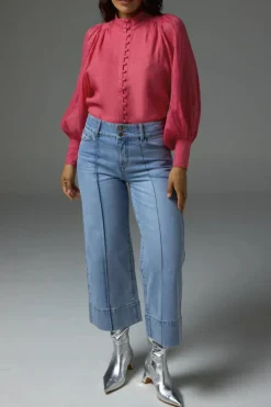Zoe Kratzmann Atlas Punch Front Button LS Blouse