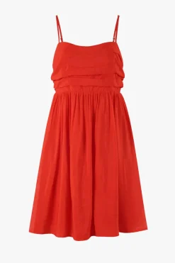 Stories be Told Austin Flame Strappy Babydoll Mini Dress