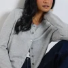 Stories be Told Autograph Light Grey Marle Cashmere Blend Crewneck Cardigan