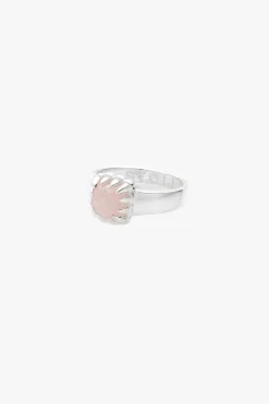 Stolen Girlfriends Club Baby Claw Rose Quartz Ring Small L