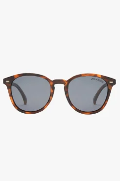 Le Specs Bandwagon Polarised Round Matte Tort Smoke Lens Sunglasses