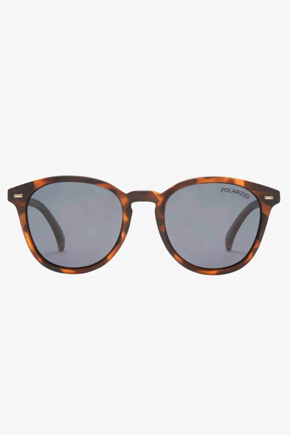Le Specs Bandwagon Polarised Round Matte Tort Smoke Lens Sunglasses