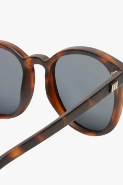 Le Specs Bandwagon Polarised Round Matte Tort Smoke Lens Sunglasses