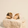 Humble + Heart Beaten Wide EOL Gold Hoop Earrings