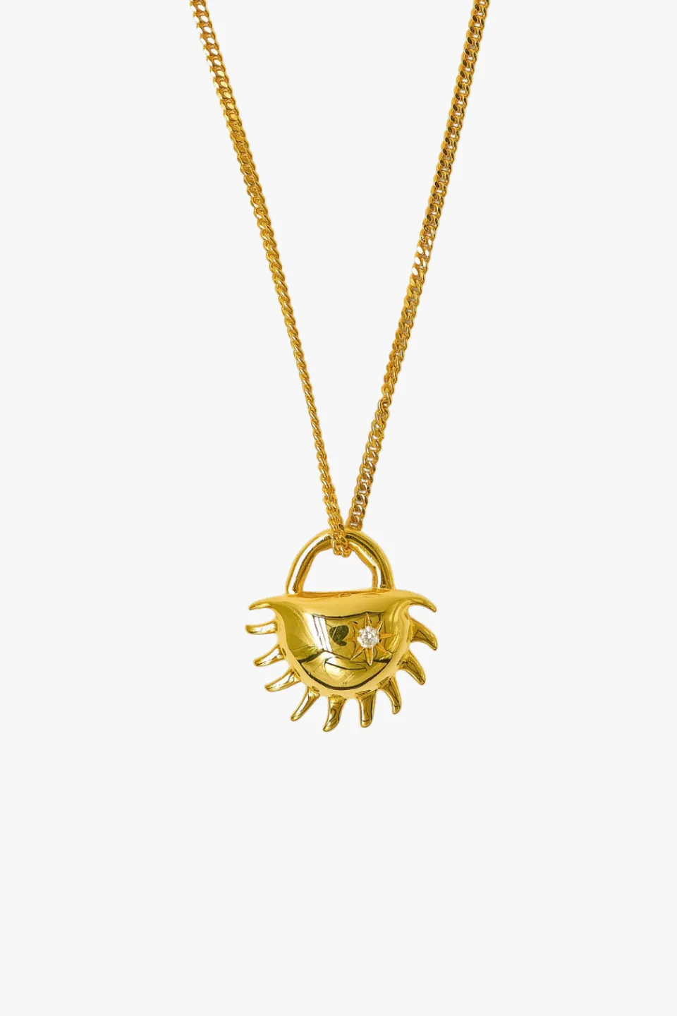 Brie Leon Bebe Solida 18k Gold Plated Pendant Necklace