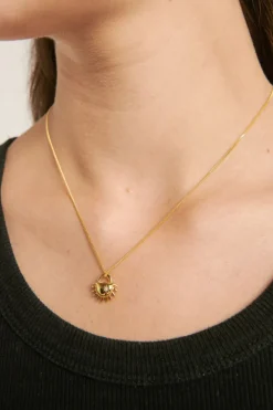 Brie Leon Bebe Solida 18k Gold Plated Pendant Necklace