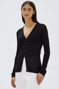 Assembly Label Belle Black LS Knit Cardigan