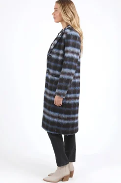 Foxwood Bennett Chocolate Blue Check Coat