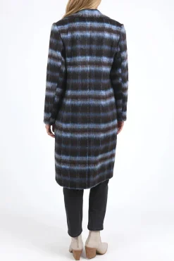 Foxwood Bennett Chocolate Blue Check Coat