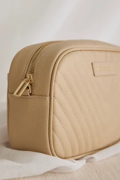 Among the Brave Berlin Shell Leather Chevron Quilted Bag