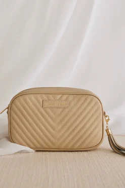 Among the Brave Berlin Shell Leather Chevron Quilted Bag