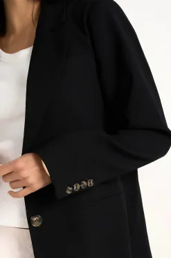 Among the Brave Bestie Black Crepe Relaxed Fit Blazer