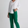 Among the Brave Billie Apple Green Wide Leg Jeans