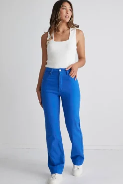 Among the Brave Billie Cobalt Blue Wide Leg Jeans