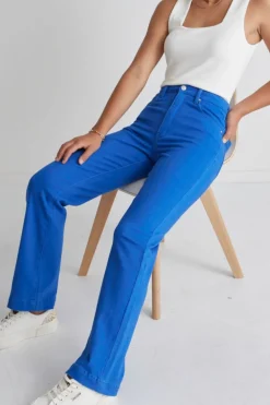Among the Brave Billie Cobalt Blue Wide Leg Jeans