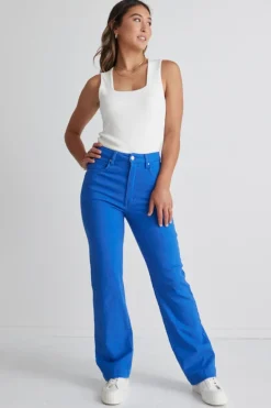 Among the Brave Billie Cobalt Blue Wide Leg Jeans