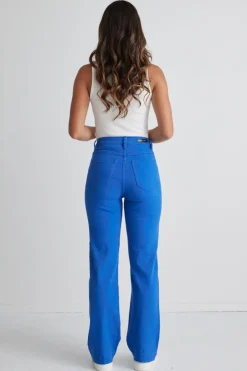 Among the Brave Billie Cobalt Blue Wide Leg Jeans