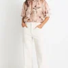 Among the Brave Billie Ivory High Waist Wide Leg Jean