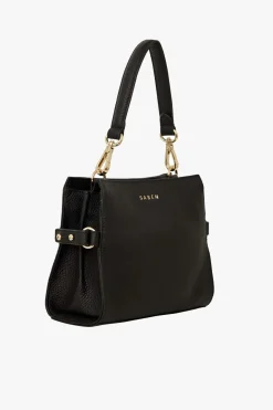 Saben Birdie Black Mini Top Handle Square Crossbody Bag