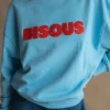Araminta James Bisous Ice Blue Sweatshirt