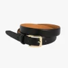 Loop Leather Bliss Black Leather Gold Buckle Belt