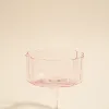 Willow u0026 Mae Bloom Wavy Pink Short Cocktail Glass