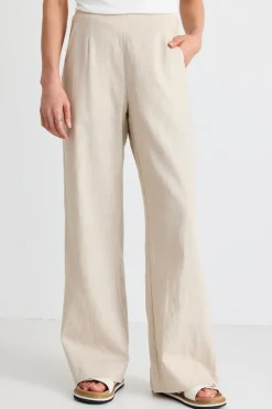 Ivy + Jack Boardwalk Natural Ramie Extended Waist Pants