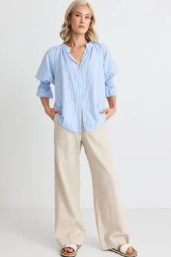 Ivy + Jack Boardwalk Natural Ramie Extended Waist Pants