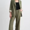 Ivy + Jack Boardwalk Soft Khaki Ramie Extended Waist Pants