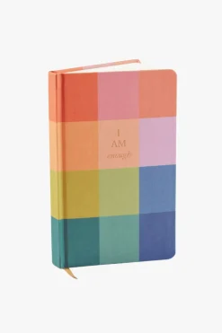 Designworks Ink Book Cloth Journal Rainbow Check I Am Enough