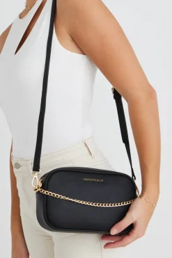 Among the Brave Boston Black Leather Camera Bag