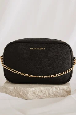 Among the Brave Boston Black Leather Camera Bag