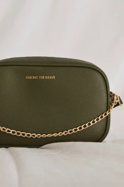 Among the Brave Boston Khaki Leather Camera Bag